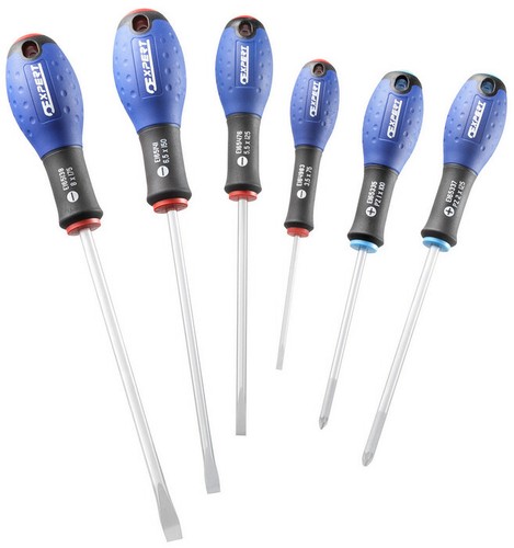 Screwdriver set 6pc slotted - set,